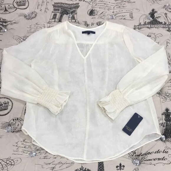 Rachel Rachel Roy Lulu V-Neck Shirred-Cuff Blouse - Picture 4 of 10